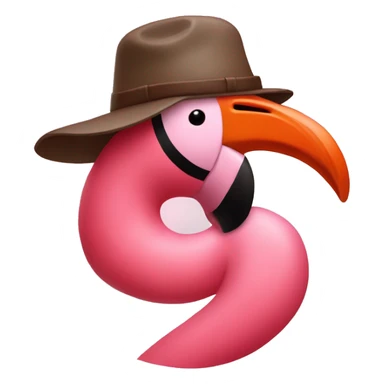 Flamingo wearing a Cleveland browns hat  sticker