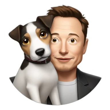 Elon musk with dog sticker