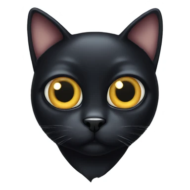 black cat with large bulbous eyes staring  sticker