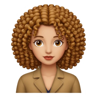 Mulher de cabelo cacheado  sticker