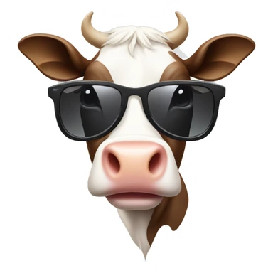 cow wearing sunglass sticker