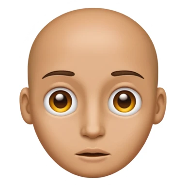 emoji with *NO* eyebrows staring into your soul  sticker