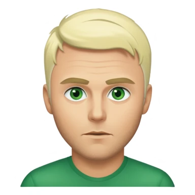 Gary Barlow with green eyes, platinum blonde hair sticker