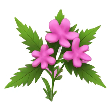 Pink weed sticker