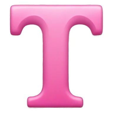 Pink letter T sticker
