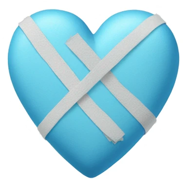 Blue heart with bandages sticker
