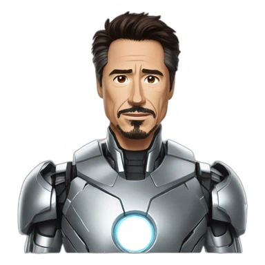 Tony stark dans sont robot sticker