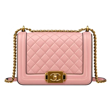 chanel le boy pastel pink bag sticker