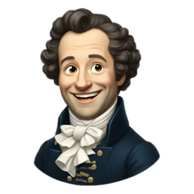 pushkin laughs loudly sticker