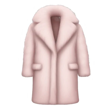 Long pale Pink fur coat sticker