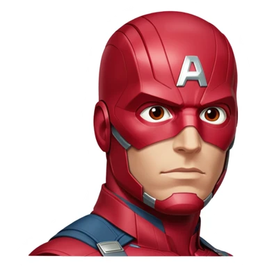 vision marvel half body with red face from captain america: civil war sticker