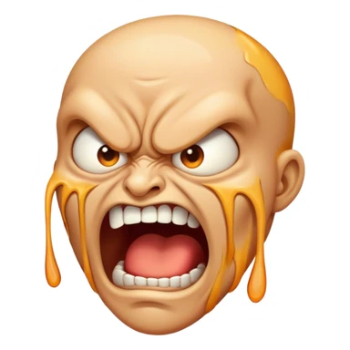a face melting of anger sticker