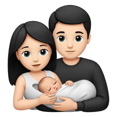 Newborn B&W with male sticker