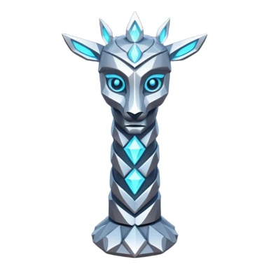 fantasy magic ssilver totem low poly sticker