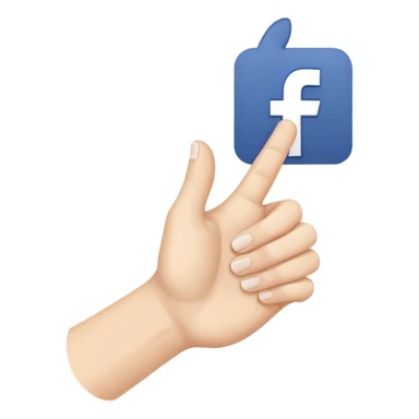 facebook follow hand gesture sticker