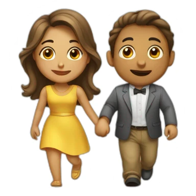 Deux amoureux qui marche sticker