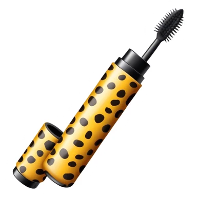 mascara in cheetah tube sticker