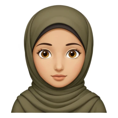 Middle eastern girl with dark brown hair sticker
