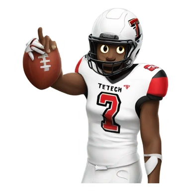 Texas tech football player doing the safety sign sticker