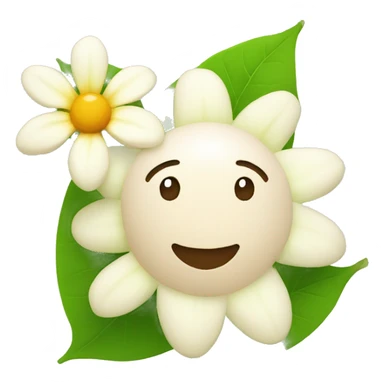 emoji of ashwagandha with flower  sticker