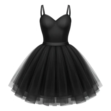 cinematic-realistic-black-tutu,-layers-of-fine,-soft-tulle-forming-a-voluminous-and-airy-skirt,-delicate-folds-catching-the-light,-slightly-frayed-edges-adding-authenticity,-glowing-softly-with-a-warm-and-ethereal-elegance sticker