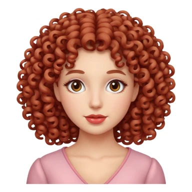 Mulher de cabelo cacheado coquete sticker