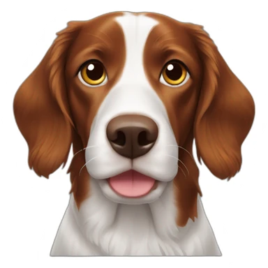 Brittany spaniel dog in black sticker