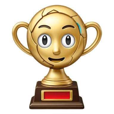 trofeu escrito "PANIC" sticker