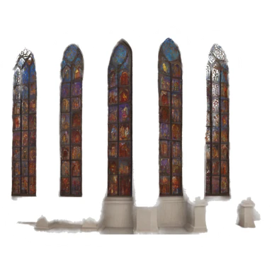 Cathedral with stained glass windows  sticker