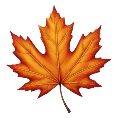 realistic single maple leaf, vibrant autumn colors, isolated on white background, high detail, soft natural lighting, no text, no watermark --ar 1:1 --v 6
 sticker