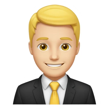 a man with yellow tie  sticker