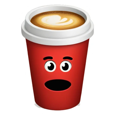 Coffee in a red cup sticker