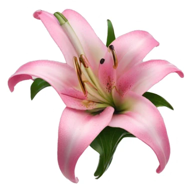 hair claw/clip with pink lily ( accessory)  sticker