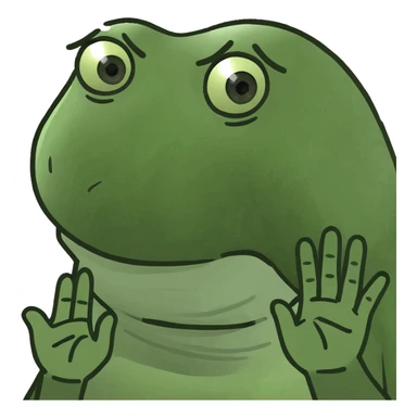 Exited face with two a hands to the side sticker