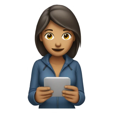 lonely woman texting on phone sticker