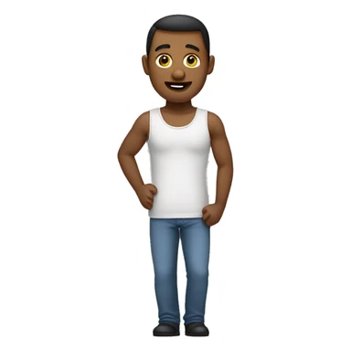 Un homme avec le bras tendu vers le haut au 3/4 sticker