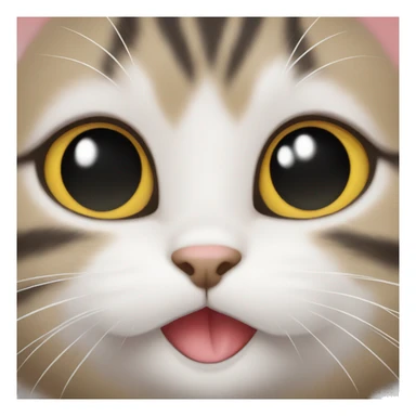 Baby cat with i love you font sticker