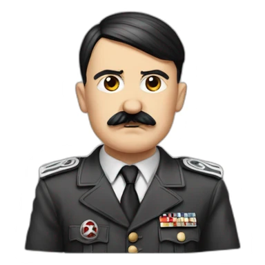 Adolf Hitler avec croix nazi sticker