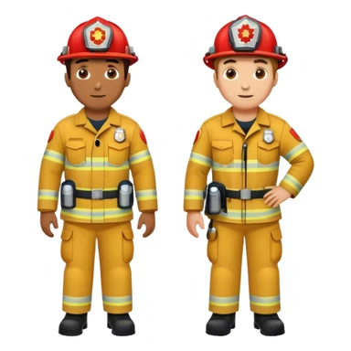 Fireman and Paramedic standing together sticker