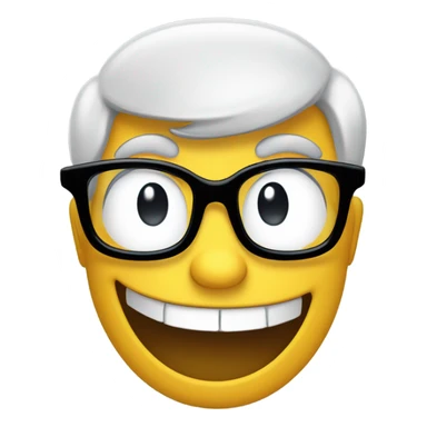 Nerd smiley with index finger pointing up sticker