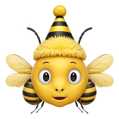 party hatted bee sticker