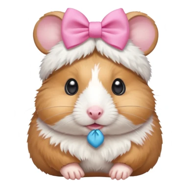 cute hamster wearing a bow on its head sticker