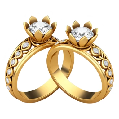 two ndian engagements rings next to each other sticker