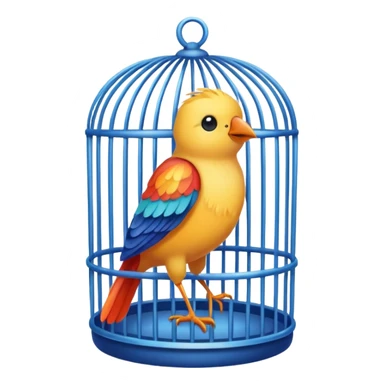 bird in cage sticker