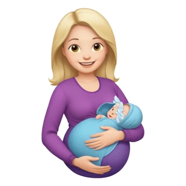 Pregnant women with ten babies  sticker