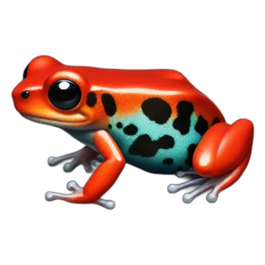Poison dart frog red sticker