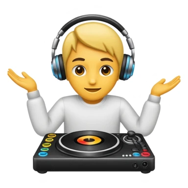 kulaklık takan bir dj sticker