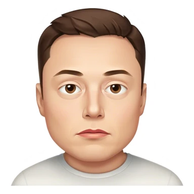 Elon Musk photorealistic brooding sticker