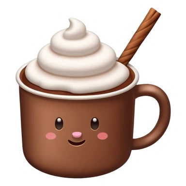 cup of hot cocoa with some marshmallow sticker