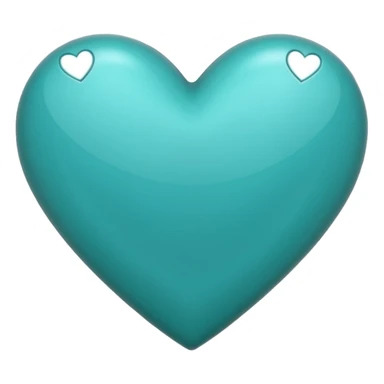 teal colored heart sticker